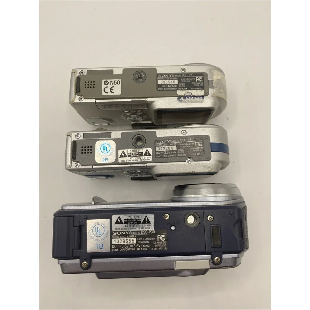 Sony Cyber-shot DSC-P30 P7 P2 CCD Digital Camera Lot 3x AS-IS Parts Repair